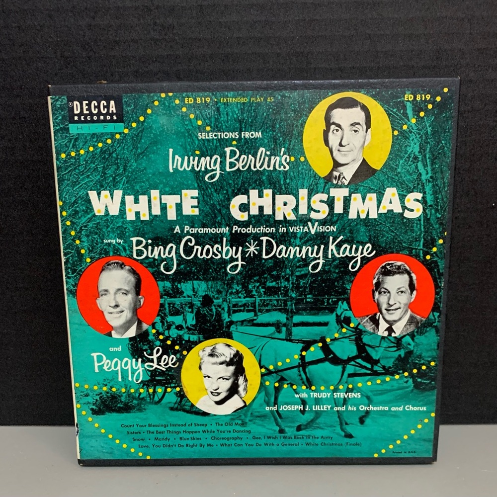 DECCA 45 ED 819 Record Set White Christmas Irving Berlin Bing Crosby Danny Kaye